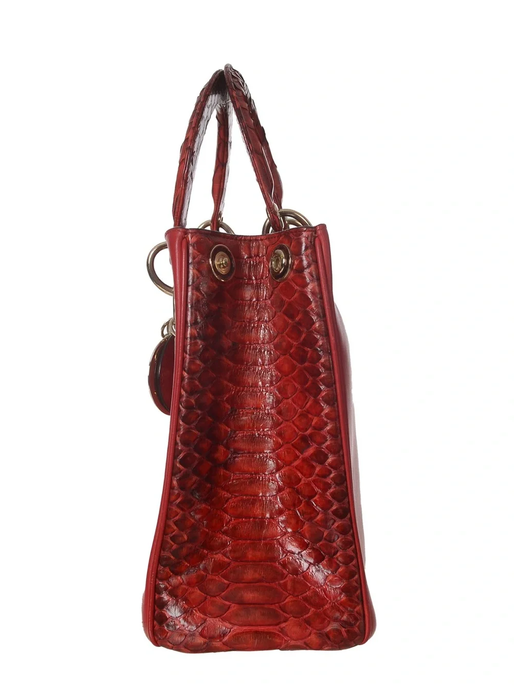 ♥️Dior Red Diorissimo Loho Large Designer Top-Handle Tote with Gold Hardware ♥️